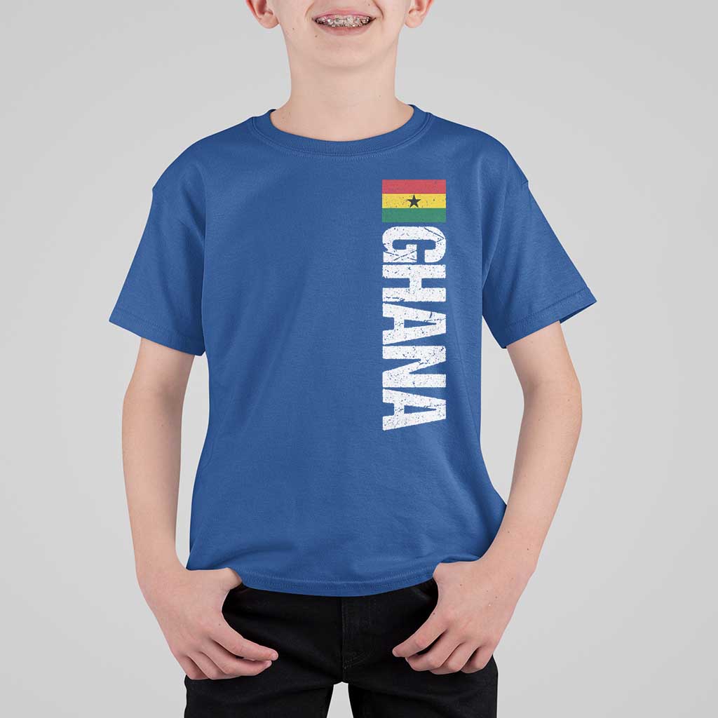 Distressed Ghana Flag T Shirt For Kid Vintage Ghanese Flag Africa Ghanaian Heritage