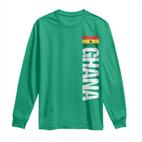 Distressed Ghana Flag Long Sleeve Shirt Vintage Ghanese Flag Africa Ghanaian Heritage
