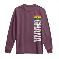 Distressed Ghana Flag Long Sleeve Shirt Vintage Ghanese Flag Africa Ghanaian Heritage