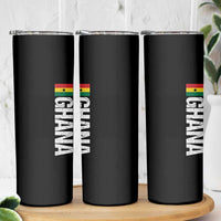 Distressed Ghana Flag Skinny Tumbler Vintage Ghanese Flag Africa Ghanaian Heritage