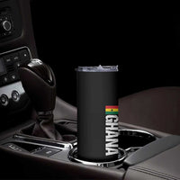 Distressed Ghana Flag Skinny Tumbler Vintage Ghanese Flag Africa Ghanaian Heritage