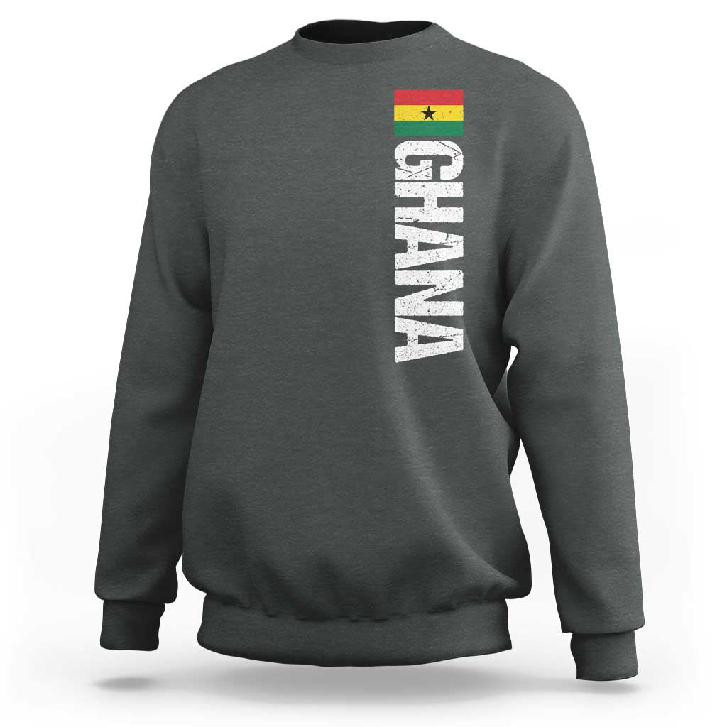 Distressed Ghana Flag Sweatshirt Vintage Ghanese Flag Africa Ghanaian Heritage