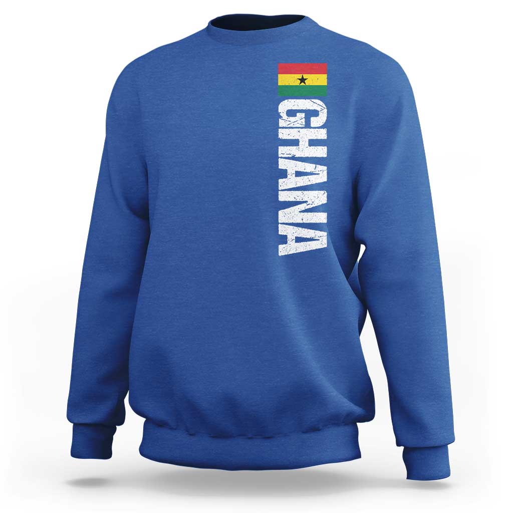 Distressed Ghana Flag Sweatshirt Vintage Ghanese Flag Africa Ghanaian Heritage