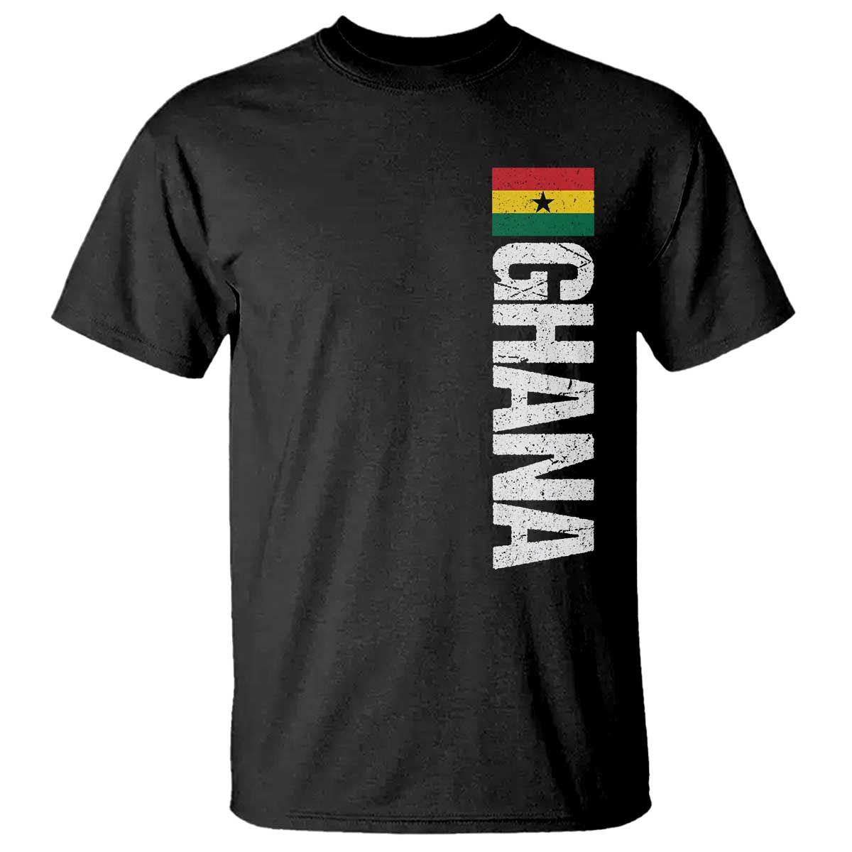 Distressed Ghana Flag T Shirt Vintage Ghanese Flag Africa Ghanaian Heritage