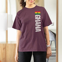 Distressed Ghana Flag T Shirt For Women Vintage Ghanese Flag Africa Ghanaian Heritage