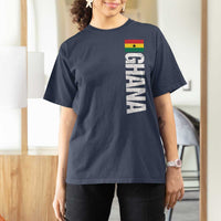 Distressed Ghana Flag T Shirt For Women Vintage Ghanese Flag Africa Ghanaian Heritage