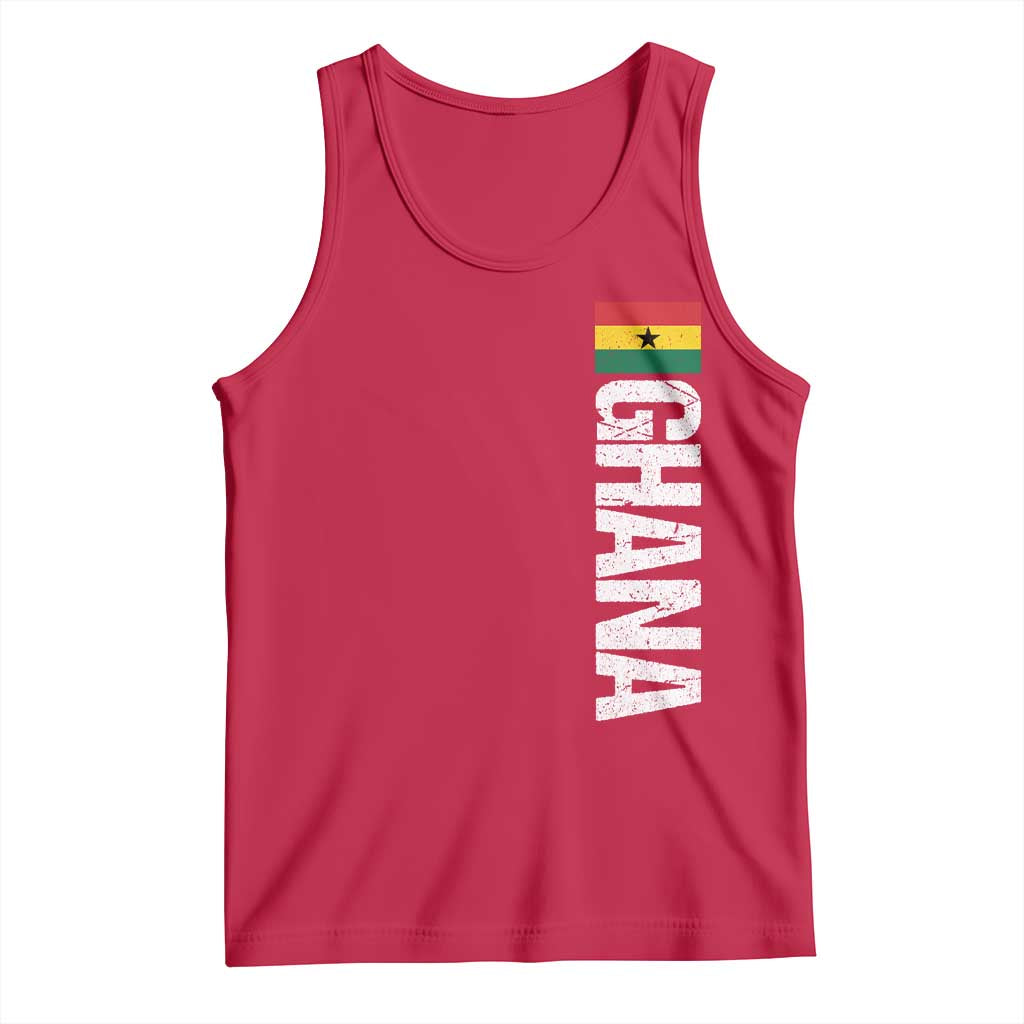 Distressed Ghana Flag Tank Top Vintage Ghanese Flag Africa Ghanaian Heritage