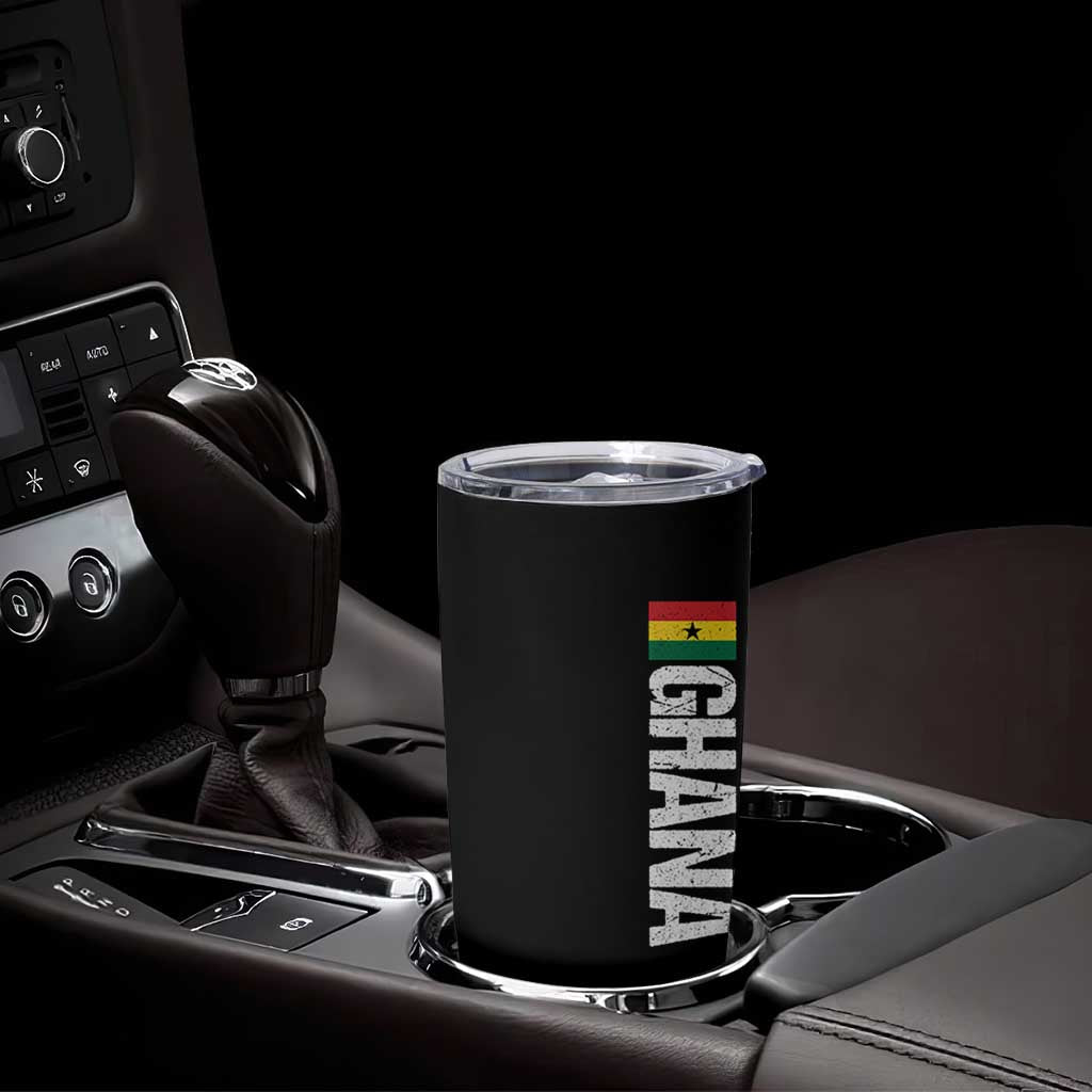 Distressed Ghana Flag Tumbler Cup Vintage Ghanese Flag Africa Ghanaian Heritage