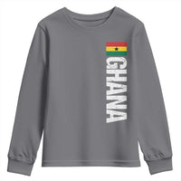 Distressed Ghana Flag Youth Sweatshirt Vintage Ghanese Flag Africa Ghanaian Heritage