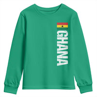 Distressed Ghana Flag Youth Sweatshirt Vintage Ghanese Flag Africa Ghanaian Heritage