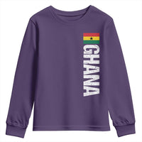 Distressed Ghana Flag Youth Sweatshirt Vintage Ghanese Flag Africa Ghanaian Heritage