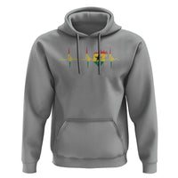 Heart Ghana Flag Hoodie Heartbeat EKG Pulse Proud Ghanaian