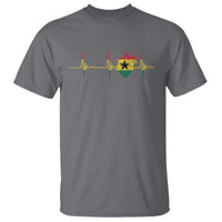 Heart Ghana Flag T Shirt Heartbeat EKG Pulse Proud Ghanaian