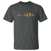 Heart Ghana Flag T Shirt Heartbeat EKG Pulse Proud Ghanaian