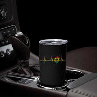 Heart Ghana Flag Tumbler Cup Heartbeat EKG Pulse Proud Ghanaian