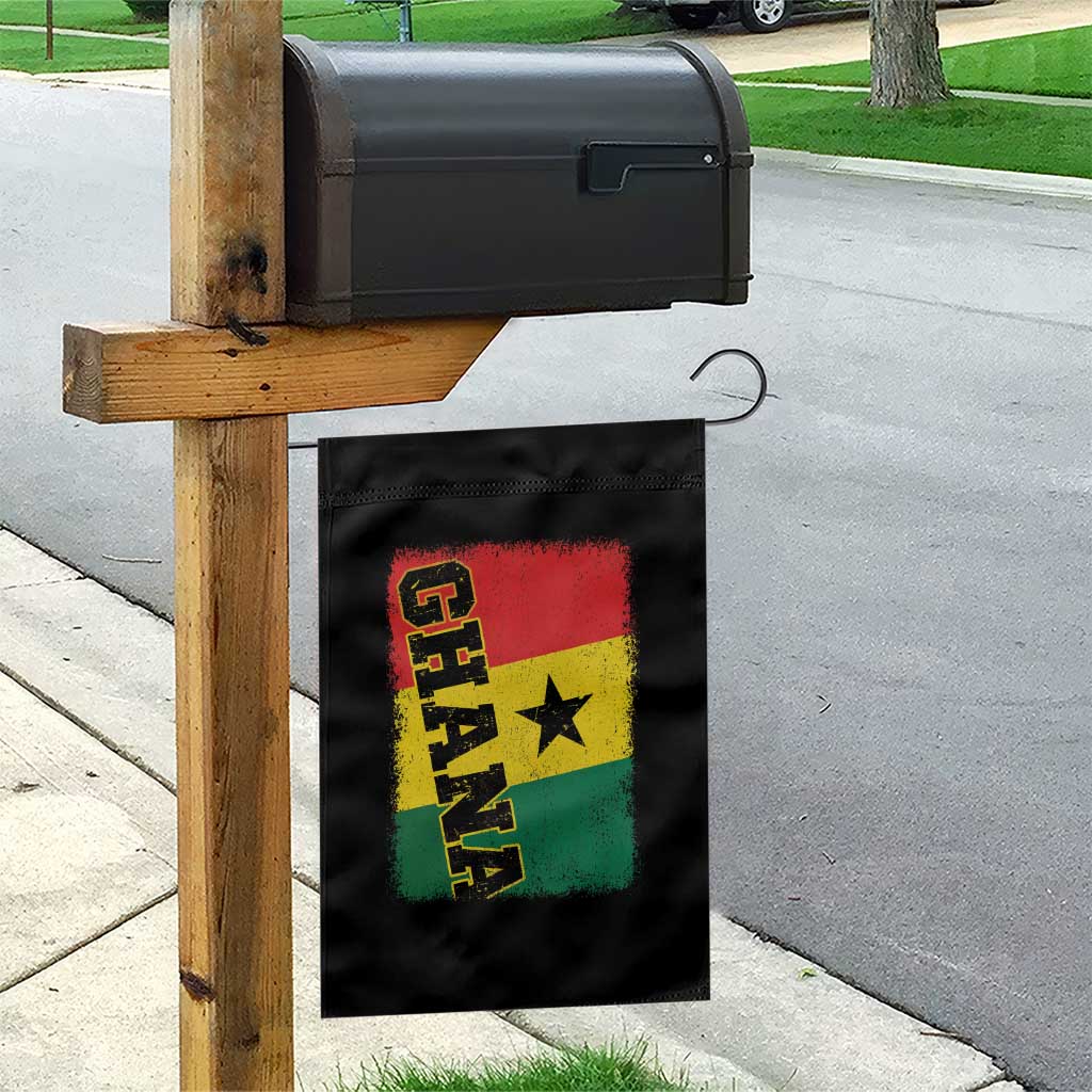 Vintage Distressed Ghana Flag Garden Flag Ghanaian Heritage Africa Ghanese Roots