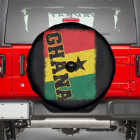 Vintage Distressed Ghana Flag Spare Tire Cover Ghanaian Heritage Africa Ghanese Roots