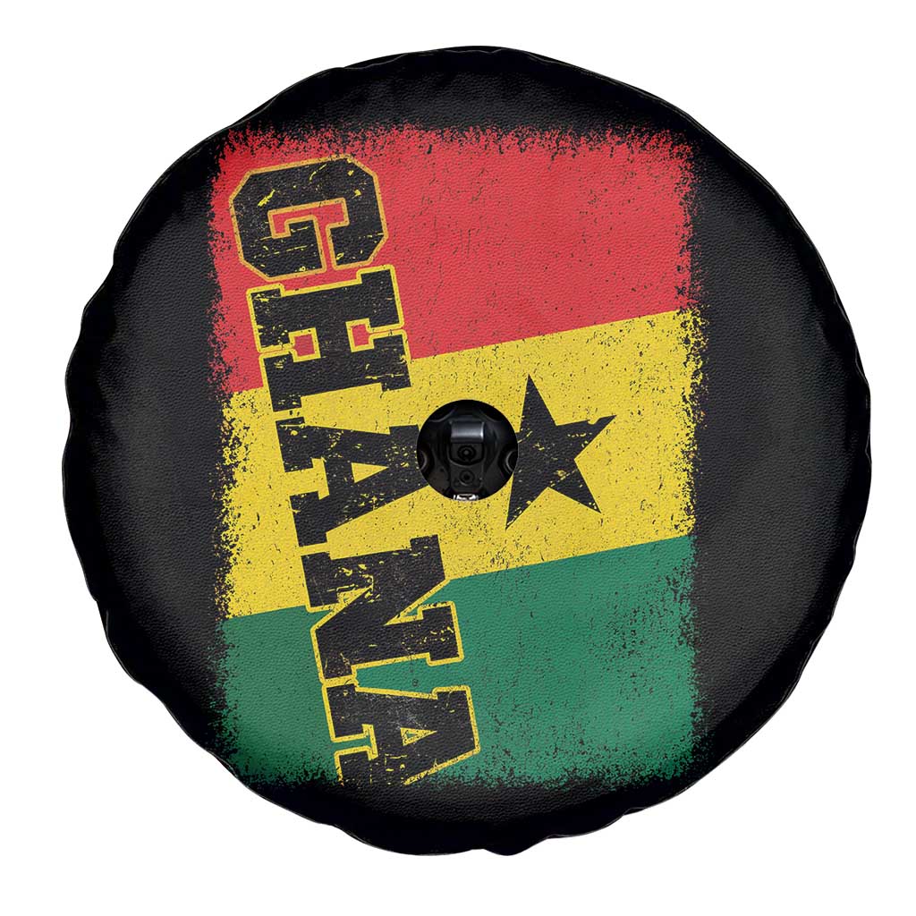 Vintage Distressed Ghana Flag Spare Tire Cover Ghanaian Heritage Africa Ghanese Roots