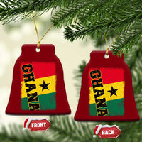 Vintage Distressed Ghana Flag Ceramic Ornament Ghanaian Heritage Africa Ghanese Roots