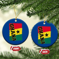 Vintage Distressed Ghana Flag Ceramic Ornament Ghanaian Heritage Africa Ghanese Roots