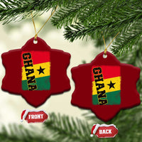 Vintage Distressed Ghana Flag Ceramic Ornament Ghanaian Heritage Africa Ghanese Roots