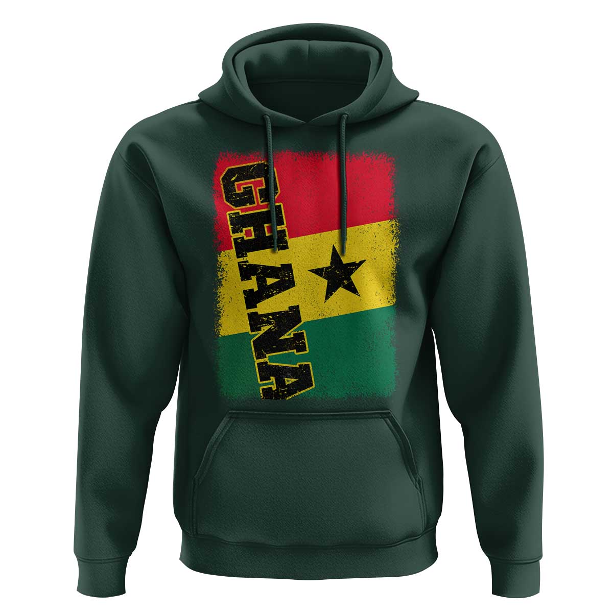 Vintage Distressed Ghana Flag Hoodie Ghanaian Heritage Africa Ghanese Roots