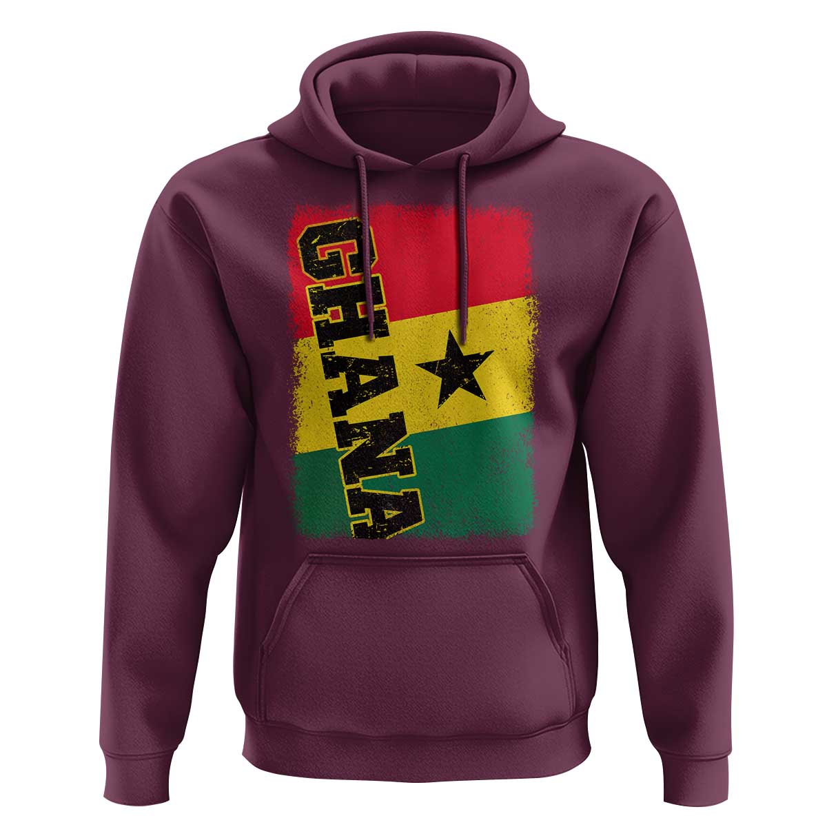Vintage Distressed Ghana Flag Hoodie Ghanaian Heritage Africa Ghanese Roots
