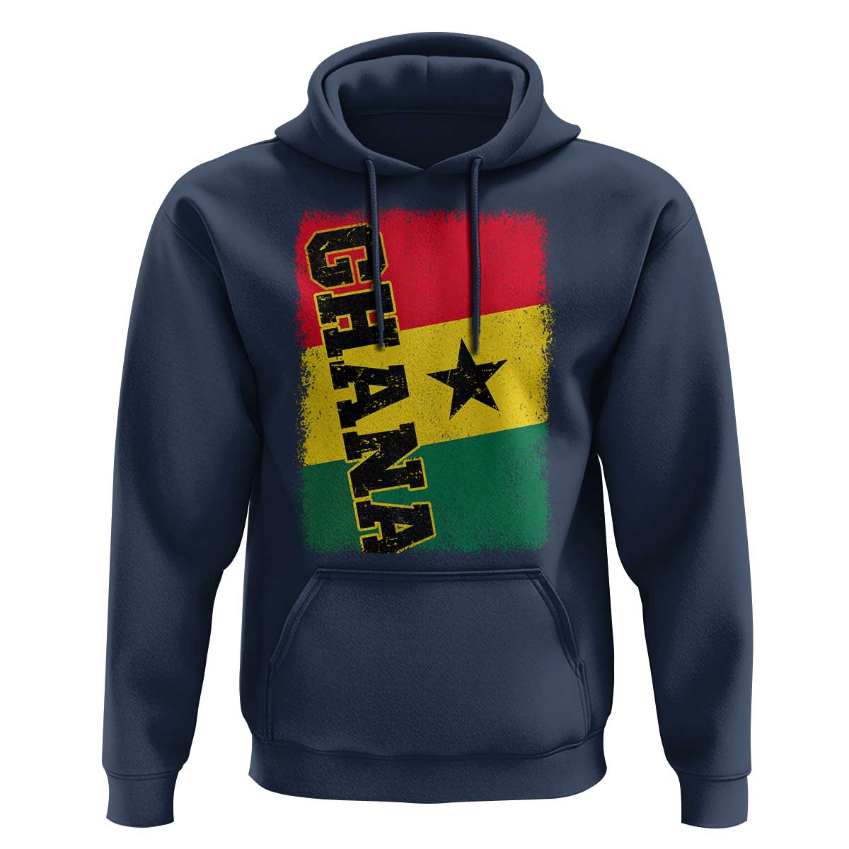 Vintage Distressed Ghana Flag Hoodie Ghanaian Heritage Africa Ghanese Roots