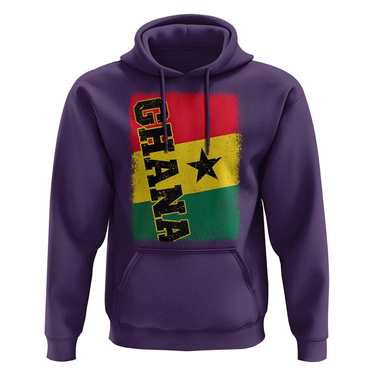 Vintage Distressed Ghana Flag Hoodie Ghanaian Heritage Africa Ghanese Roots