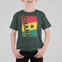 Vintage Distressed Ghana Flag T Shirt For Kid Ghanaian Heritage Africa Ghanese Roots