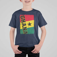 Vintage Distressed Ghana Flag T Shirt For Kid Ghanaian Heritage Africa Ghanese Roots