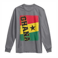 Vintage Distressed Ghana Flag Long Sleeve Shirt Ghanaian Heritage Africa Ghanese Roots