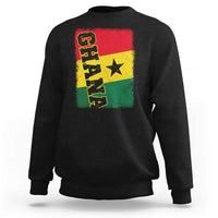 Vintage Distressed Ghana Flag Sweatshirt Ghanaian Heritage Africa Ghanese Roots