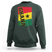 Vintage Distressed Ghana Flag Sweatshirt Ghanaian Heritage Africa Ghanese Roots