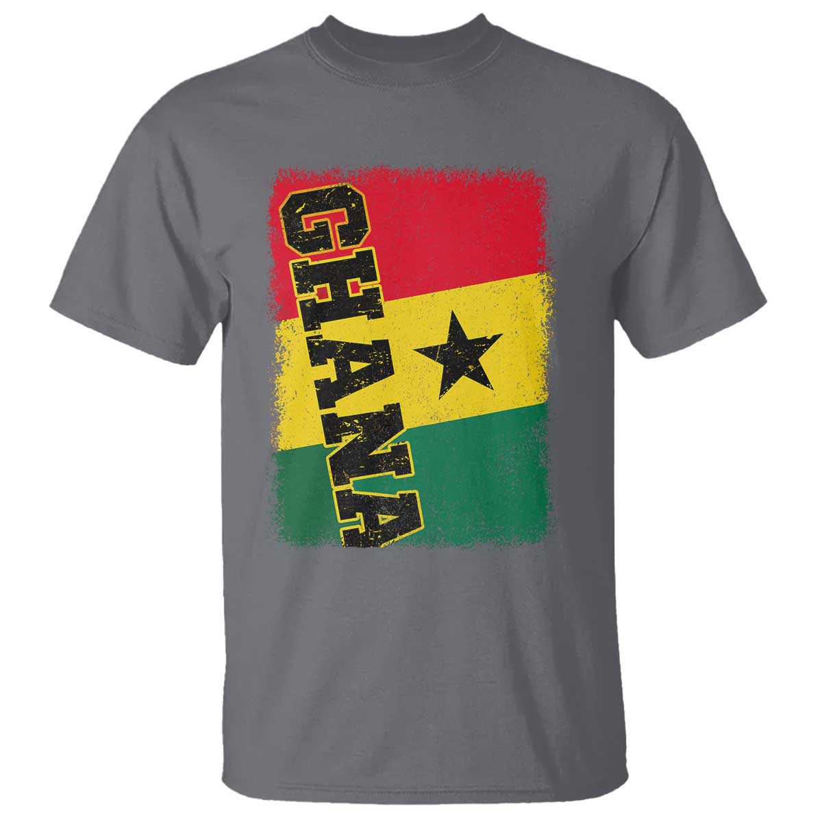 Vintage Distressed Ghana Flag T Shirt Ghanaian Heritage Africa Ghanese Roots