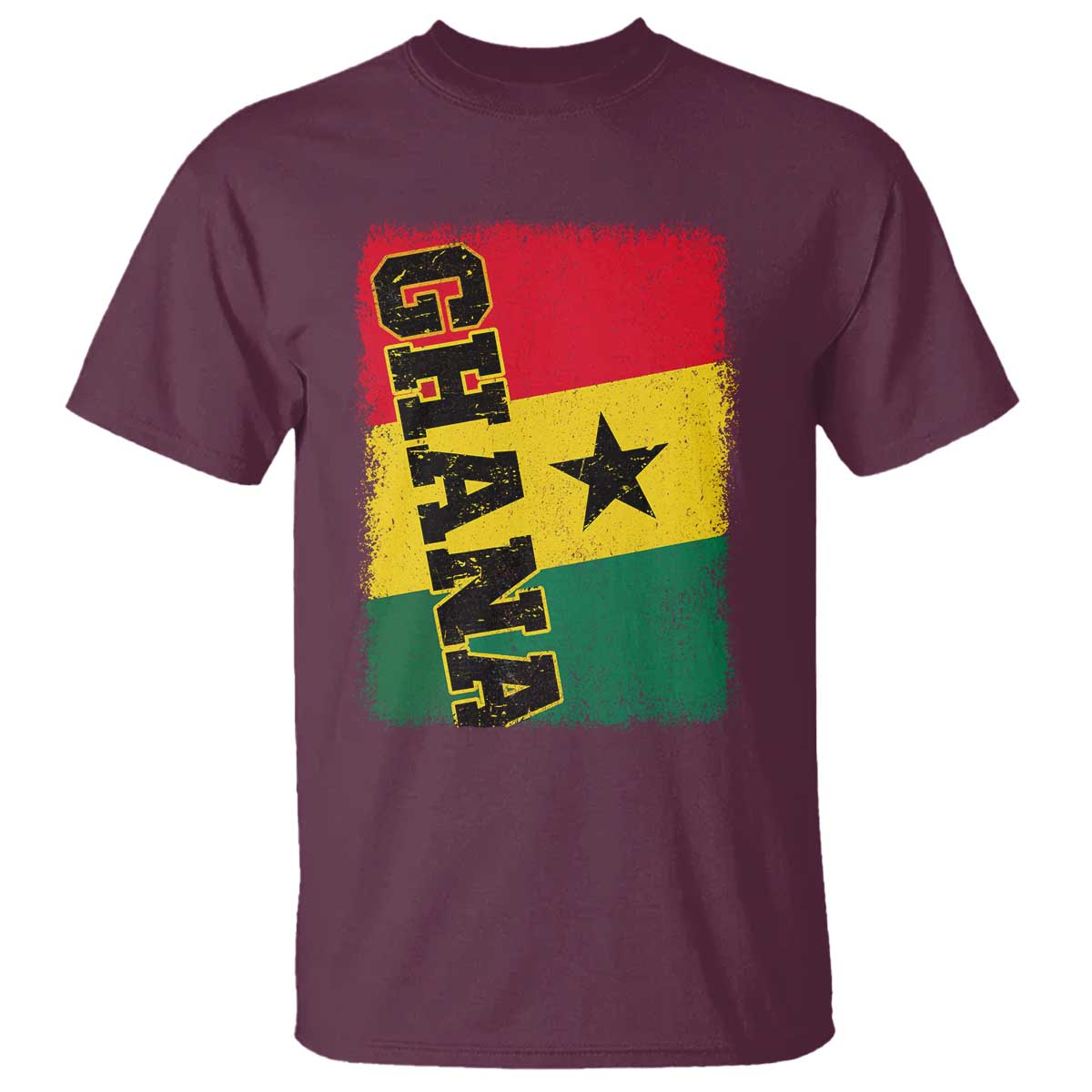 Vintage Distressed Ghana Flag T Shirt Ghanaian Heritage Africa Ghanese Roots