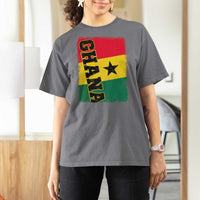 Vintage Distressed Ghana Flag T Shirt For Women Ghanaian Heritage Africa Ghanese Roots