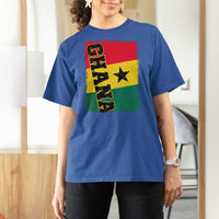 Vintage Distressed Ghana Flag T Shirt For Women Ghanaian Heritage Africa Ghanese Roots