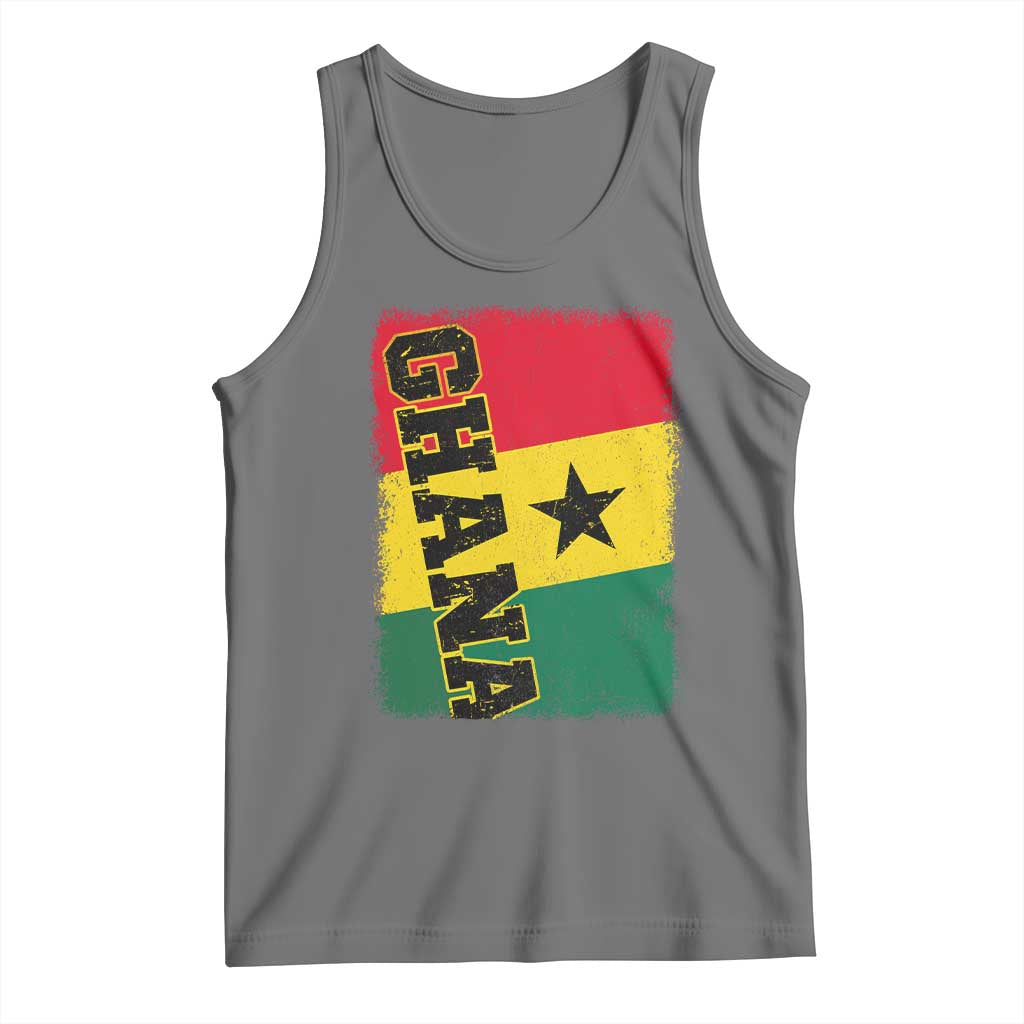 Vintage Distressed Ghana Flag Tank Top Ghanaian Heritage Africa Ghanese Roots