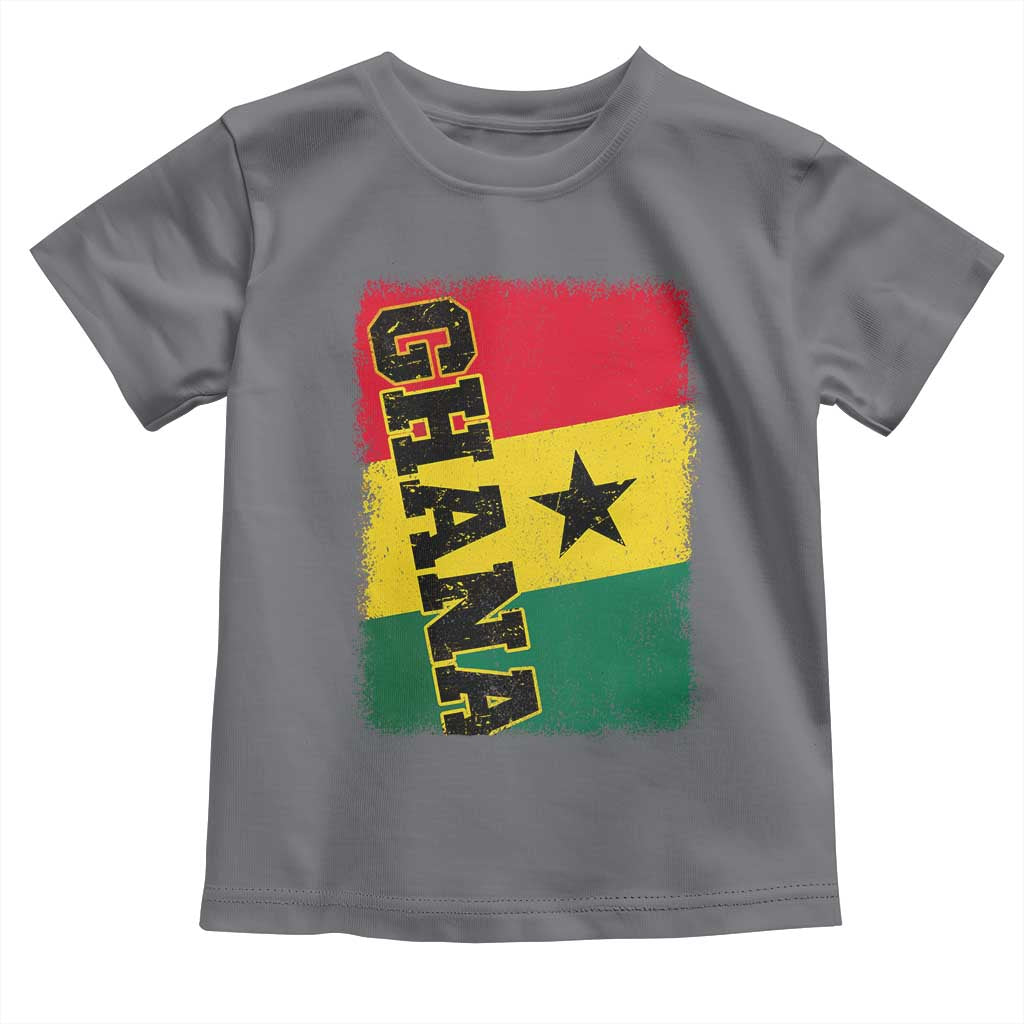 Vintage Distressed Ghana Flag Toddler T Shirt Ghanaian Heritage Africa Ghanese Roots
