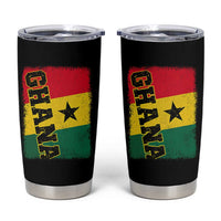 Vintage Distressed Ghana Flag Tumbler Cup Ghanaian Heritage Africa Ghanese Roots