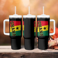 Vintage Distressed Ghana Flag Tumbler With Handle Ghanaian Heritage Africa Ghanese Roots