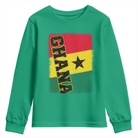 Vintage Distressed Ghana Flag Youth Sweatshirt Ghanaian Heritage Africa Ghanese Roots