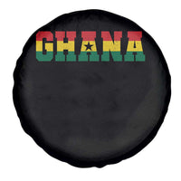 Ghana Flag Spare Tire Cover Varsity Lettering Design Ghanaian Pride Heritage Graphic