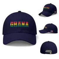 Ghana Flag Baseball Cap Varsity Lettering Design Ghanaian Pride Heritage Graphic