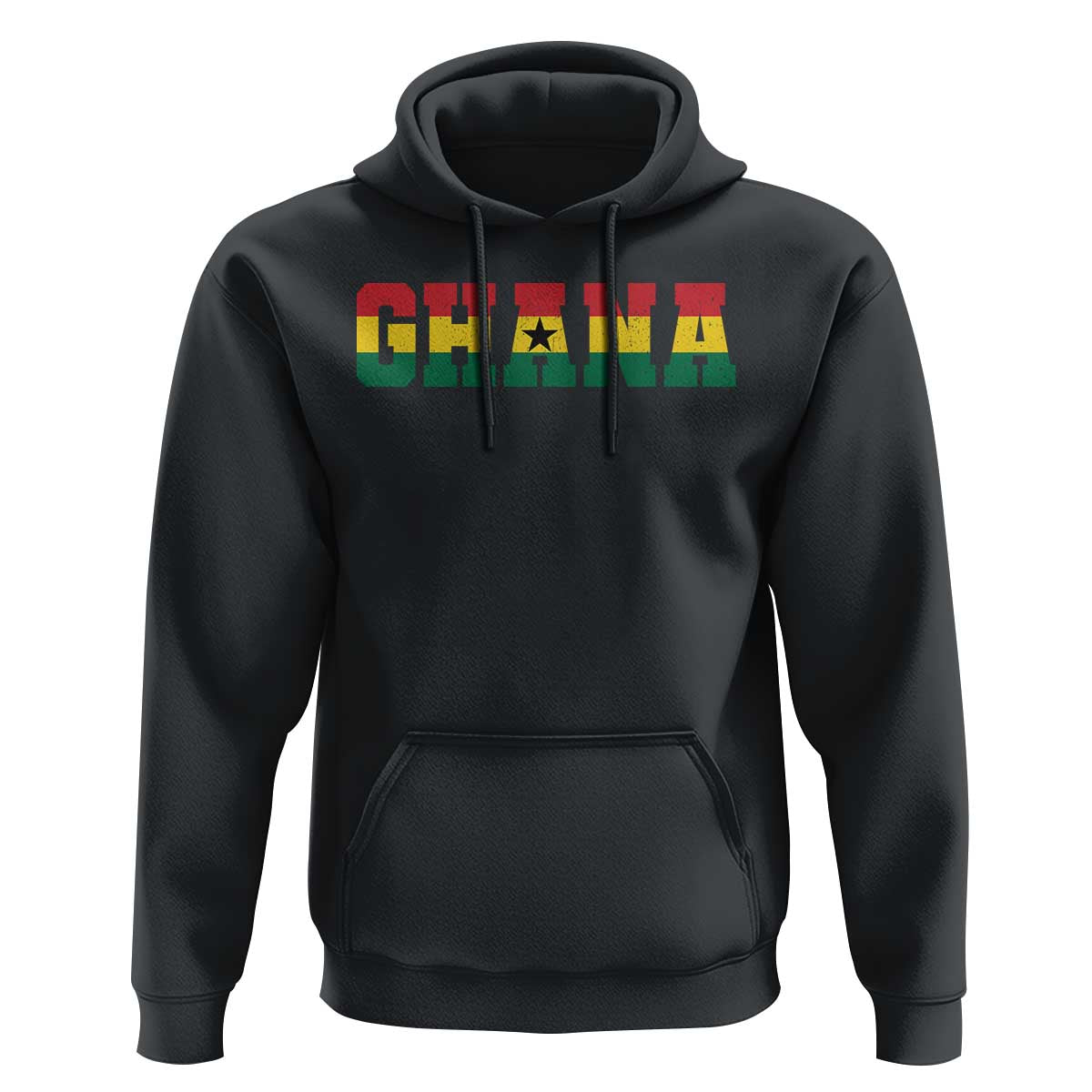 Ghana Flag Hoodie Varsity Lettering Design Ghanaian Pride Heritage Graphic