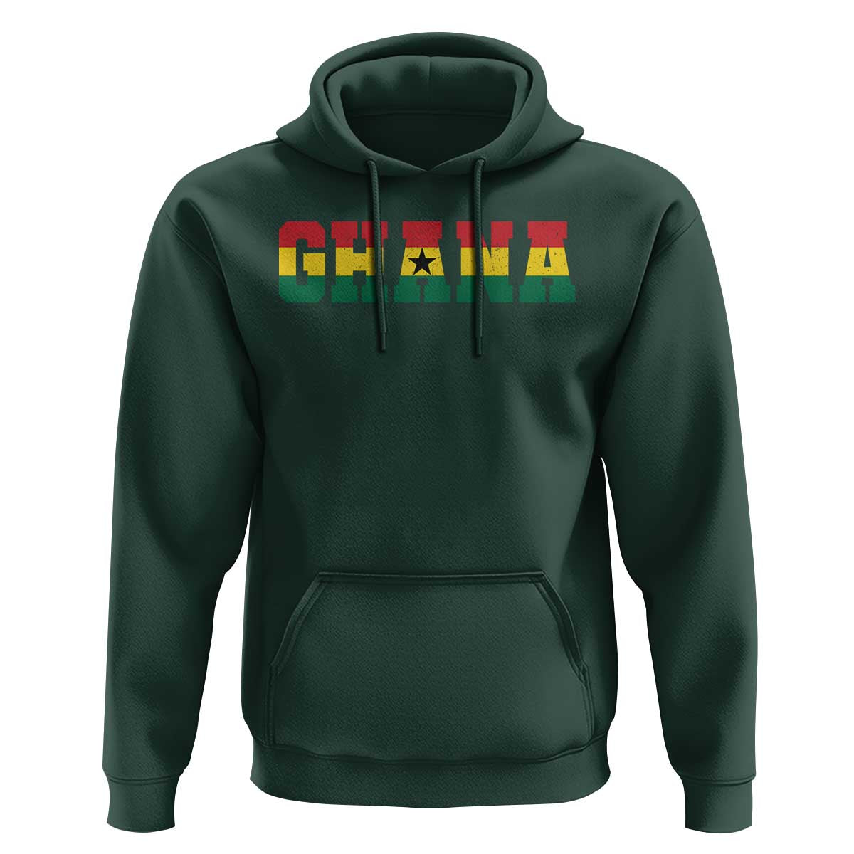 Ghana Flag Hoodie Varsity Lettering Design Ghanaian Pride Heritage Graphic