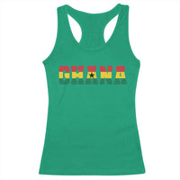 Ghana Flag Racerback Tank Top Varsity Lettering Design Ghanaian Pride Heritage Graphic