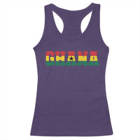 Ghana Flag Racerback Tank Top Varsity Lettering Design Ghanaian Pride Heritage Graphic