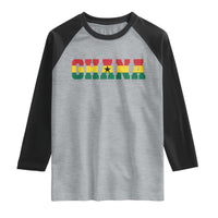 Ghana Flag Raglan Shirt Varsity Lettering Design Ghanaian Pride Heritage Graphic